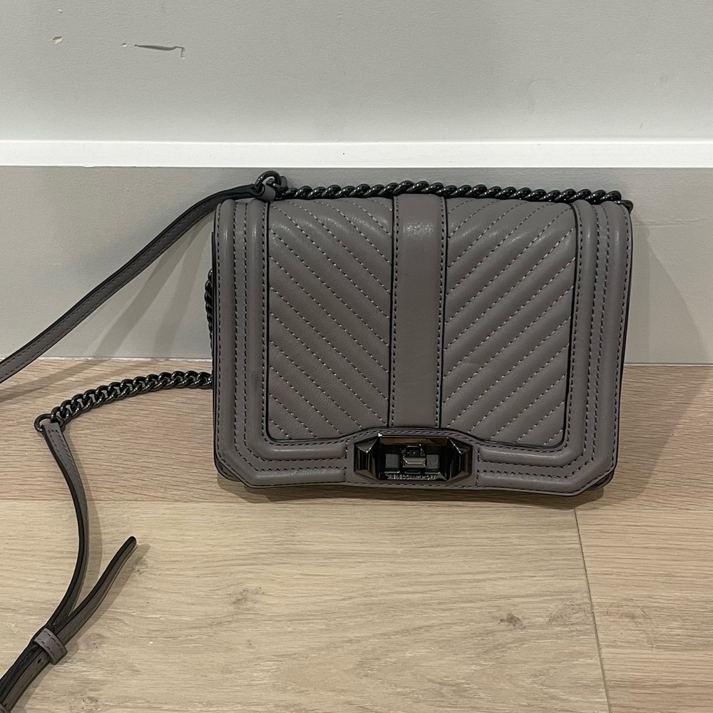 Rebecca Minkoff Chevron Quilted Small Love Crossbody
